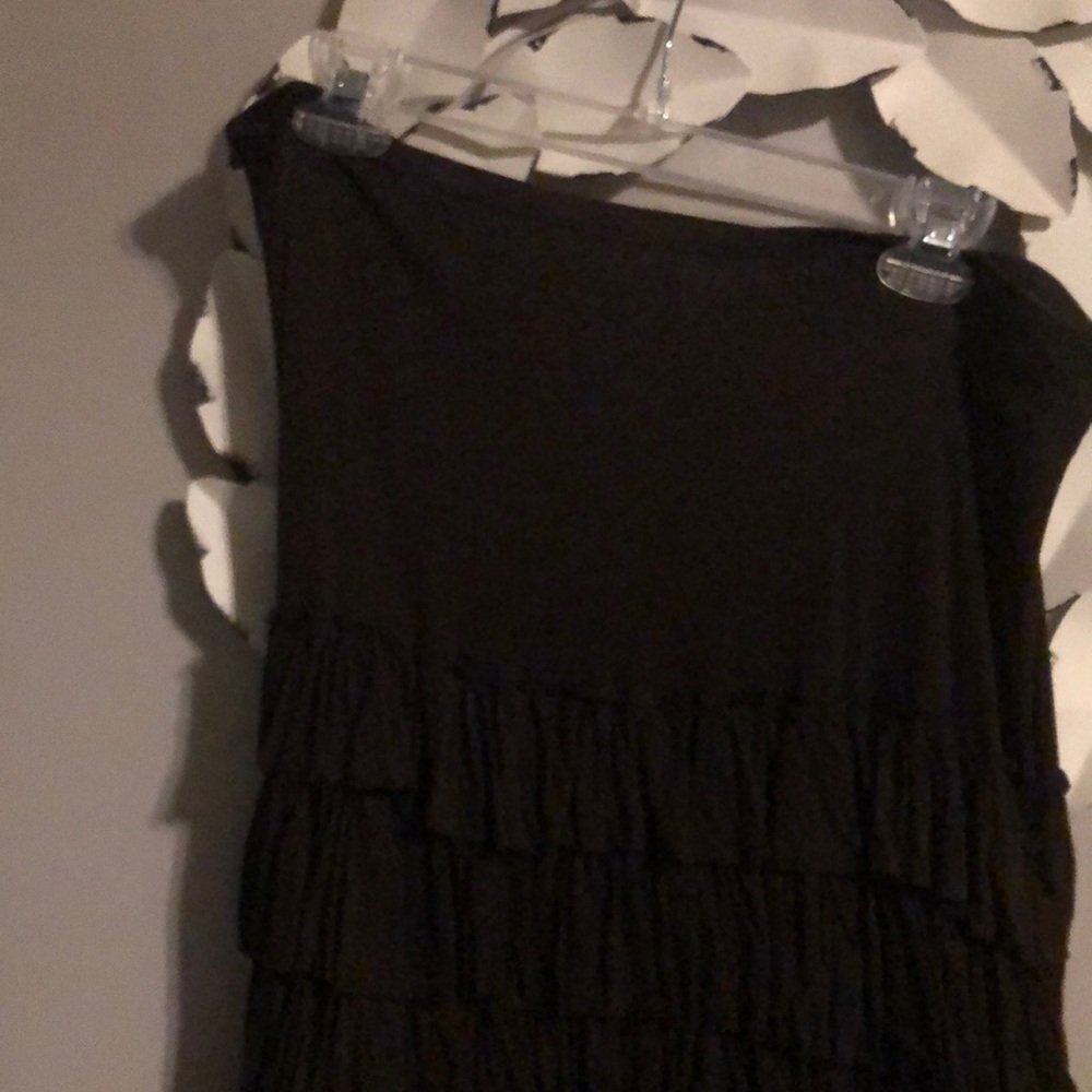 Brown ruffled skirt